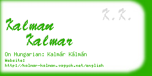 kalman kalmar business card